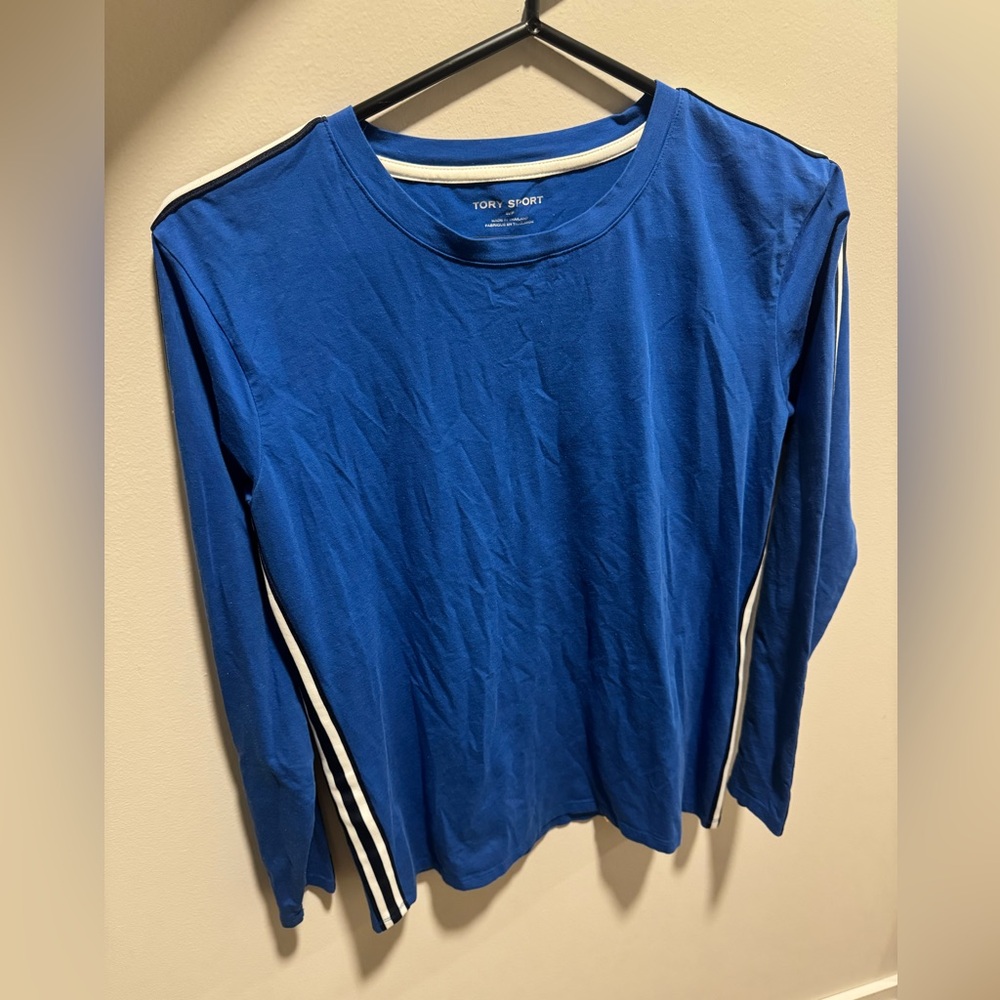 Tory Sport Royal Blue Crew Neck Top